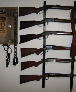 Hold Up Displays USA Made Gun Rack Rifle Shotgun Hanger and Fishing Rod Pole Rack Black Vein 23 81MTKcuhAHL