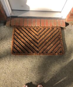Rubber-Cal 10-100-514 Herringbone Outdoor Scraper Door Mat, 18 by 30-Inch, Brown 29 81MTL32TH6L
