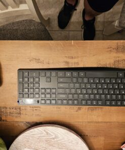 Wireless Keyboard and Mouse Combo, Lovaky 2.4G Full-Sized Ergonomic Keyboard Mouse, 3 DPI Adjustable Cordless USB Keyboard and Mouse, Quiet Click for Computer/Laptop/Windows/Mac (1 Pack, Black) 1 Pack 33 81MTUddKoqL