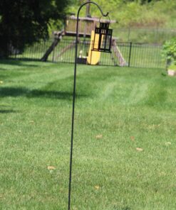 Ashman Black Shepherd Hook 92 Inch (Pack of 3), 1/2-Inch Thick, Solid Metal Single Piece Hook, Super Strong, Rust Resistant, Hanging Plant Baskets, Heavy Bird Feeders & More. 3 Pack 13 81MTnvbWdkL