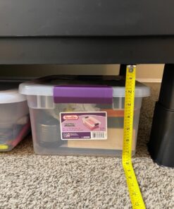 Adjustable Stackable Bed Frame Risers for Elevation & Under-Bed Storage - Heavy-Duty Furniture Riser for Table, Couch, Desk, and Chair - Set of 4 Large & 4 Small Bed Lifts - Black Home It 40 81MUBr2qXNL 1