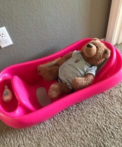 The First Years Newborn to Toddler Baby Bath Tub - Convertible 3-in-1 Baby Tub with Removable Sling - Ages 0 to 24 Months - Sure Comfort - Pink Deluxe Tub 36 81MV18S0NPL