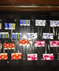 Panda SUPERSTORE Lovely Cute Printing Style Metal Binder Clips/Paper Clips/Clamps(1 Box 24 Sets) 20 81MVRZJZTTL