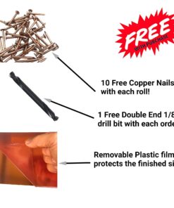 EAGLE 1: 26 Gauge General Use or Roofing Flashing Rolls - DIY or Contractors (Copper, 4 in x 10 FT) Copper 4"x120" 11 81MWkbI7fkL