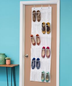 Alternative view of Honey-Can-Do 24 Pocket OTD Shoe Rack- White SFT-01423 White