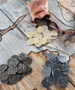 Beverly Oaks Metal Pirate Coins - Gold and Silver Spanish Doubloon Replicas - Fantasy Metal Coin Pirate Treasure (100) 100 70 81MXZateuBL