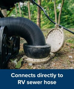 Alternative view of Camco 4" x 3" Sewer Hose Seal | Connects Directly on RV Sewer Hose for an Odor Proof Connection to Dump Station | Black (39313)