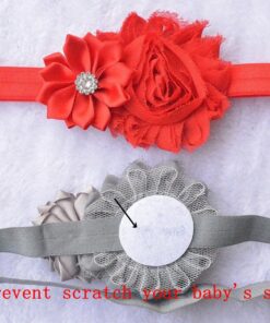 QandSweet Baby Girl Headbands with Polygonal Flower Inlay Rhinestone for Photography (10 Pack) 10Pack 3.5x2.3 24 81MZ0OnpXlL