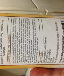Fearn Natural Foods Lecithin Granules, 16 Ounce 1 Pound (Pack of 1) 18 81MZgzifrDL