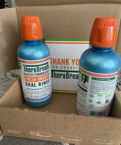 TheraBreath Fresh Breath Mouthwash, Icy Mint Flavor, Alcohol-Free, 16 Fl Oz (Pack of 2) Adult 16 Fl Oz (2-Pack) 35 81Ma0hDXsL