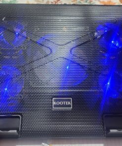 Kootek Laptop Cooling Pad 12"-17" Cooler Pad Chill Mat 5 Quiet Fans LED Lights and 2 USB 2.0 Ports Adjustable Mounts Laptop Stand Height Angle, Blue 45 81MaR5Gv0L