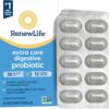 Renew Life Extra Care Go-Pack Probiotic Capsules, Daily Supplement Supports Immune, Digestive and Respiratory Health, L. Rhamnosus GG, Dairy, Soy and gluten-free, 30 Billion CFU, 30 Ct 30 Count 42 81Mat4AhVWL