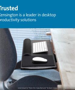 Kensington 60718 Adjustable Keyboard Platform with SmartFit System, 21-1/4w x 10d, Black 16 81Maxdifr6L