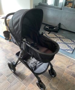 Evenflo Pivot Modular Travel System with LiteMax Infant Car Seat with Anti-Rebound Bar (Casual Gray) Casual Grey Stroller 38 81MbKTDuXbL