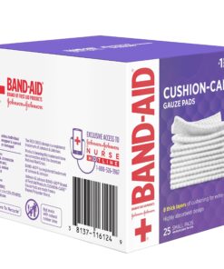 Band-Aid Brand Cushion Care Sterile Gauze Pads for Protection of Minor Cut, Scrapes & Burns, Absorbent & Non-Adhesive First Aid Wound Care Dressing Pads, Small Size, 2 in x 2 in, 25 ct<br> 10 81MdgntrZrL