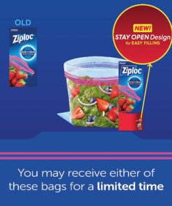 Ziploc Gallon Food Storage Bags, New Stay Open Design with Stand-Up Bottom, Easy to Fill, 38 Count 12 81MeB41fIiL 2