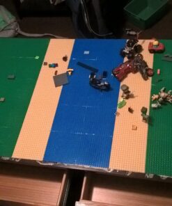 SCS Direct Brick Building Blocks Green Baseplates - 5"x5" (10pcs) Dual Connectivity for Stacking - Compatible with & Tight fit with All Major Building Blocks Brands - Great for Activity Tables 17 81MejI37XFL 1