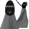 STICKIT Magnetic Towel, Gray | Top-Tier Microfiber Golf Towel with Deep Waffle Pockets | Industrial Strength Magnet for Strong Hold to Golf Carts or Clubs Pack of 1 3 81Mf7YuiOfL