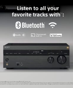Sony STR-AN1000 7.2 CH Surround Sound Home Theater 8K A/V Receiver: Dolby Atmos, DTS:X, Digital Cinema Auto Calibration IX, Bluetooth, WiFi, Google Chromecast, Spotify connect, Apple AirPlay, HDMI 2.1 STR-AN1000 AV Receiver only 45 81MgILqH8PL
