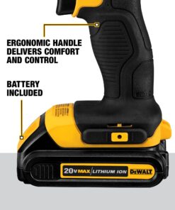 DEWALT 20V Max Cordless Drill / Driver Kit, Compact, 1/2-Inch (DCD771C2), Dewalt Yellow Compact Drill/Driver 41 81MhmmhX7DS