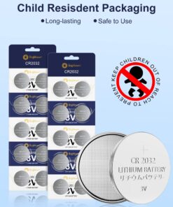 20 Count CR2032 Lithium Coin Cell Battery, 3V Blister Packed CR2032 Button Battery for Small Devices, Long Lasting Power, 8-Year Storage Shelf Life, Child Secure Packaging, Pack of 20 20 counts 25 81MhtZYa3qL