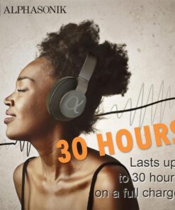 Alphasonik V50BT Bluetooth Headphones for Those Looking for a Pair of Wireless Headphones with Excellent Sound Quality. Bluetooth 5.0 connectivity and up to 30 Hours of Playtime on a Single Charge. 34 81MiGKoDGkL