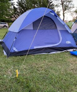 Pacific Pass 2/4/6 Person Family Dome Tent with Removable Rain Fly, Easy Setup for Camp Outdoor Navy Blue 4 Person 37 81MivwFtMyL