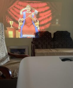 HOMPOW Projector, Native 1080P Full HD Bluetooth Projector with Speaker, 9500 Lumens Outdoor Portable Movie Mini Projector Compatible with Laptop, Smartphone, TV Stick, Xbox, PS5 white 33 81Mix gHbaL