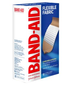 JOHNSON & JOHNSON 5685 Flexible Fabric Extra Large Adhesive Bandages, 1 1/4-Inch x 4-Inch , 10/Box 18 81MjJLAt1IL