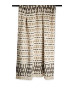 DII California Casual, Colby Southwest Woven Throw, Dark Brown & Stone, 50x60 50x60" 18 81MkQKjpJbL 2