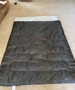 Double Sleeping Bag, Ohuhu Sleeping Bags for Adults with 2 Pillows 2 Person Sleeping Bag for Kids Waterproof Cold Weather Sleeping Bags for Family Teens Camping Backpacking Hiking Outdoor Black 49 81Mkhev 00L