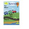 Transportation Train Themed Birthday Party Invitations - Fill In Style (20 Count) With Envelopes by m&h invites 19 81MlRDEFKkL