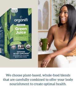 Organifi: GO Packs - Green Juice - Organic Superfood Supplement Powder - 30 Count - Organic Vegan Greens - Hydrates and Revitalizes - Support Immunity, Relaxation and Sleep 30 Go Packs 28 81MlSlSizAL