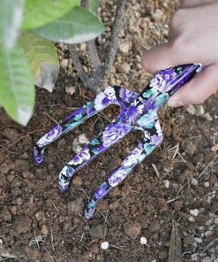 FLORA GUARD 3 Piece Aluminum Garden Tool Set - Trowel, Cultivator, Pruning Shear, Gift Set for Gardening Needs (Purple&Blue) Purple Floral 3-Piece 20 81MmFZaxuTL