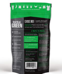 Rockin' Green Laundry Detergent, Plant based, All Natural Laundry Detergent Powder, Vegan and Biodegradable Odor Fighter, Safe for Sensitive Skin (Classic Rock 90 Loads - Unscented) 12 81MmbLShcYL