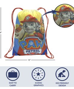 Idea Nuova 2 Piece Drawstring Sling Carry Bag with Sleeping Slumber Bag Paw Patrol Blue 30"x54" 10 81MnHyp1twL