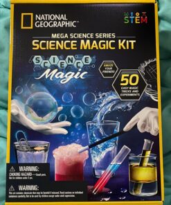 NATIONAL GEOGRAPHIC Science Magic Kit – Science Kit for Kids with 50 Unique Experiments and Magic Tricks, Chemistry Set and STEM Project, A Great Gift for Boys and Girls (Amazon Exclusive) Mega Science Magic 54 81Mni yVXUL