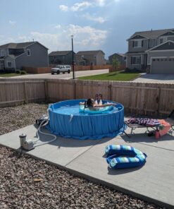 INTEX 58859EP Sit 'N Float Inflatable Lounge: Built-In Cup Holders – Heavy-Duty Handles – 220lb Weight Capacity – 58" x 39" – Colors May Vary 36 81Mo8VGG7bL