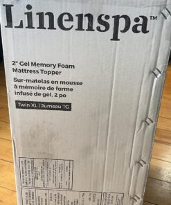 Linenspa 2 Inch Gel Infused Memory Foam Mattress Topper – Cooling Mattress Pad – Ventilated and Breathable – CertiPUR Certified - Twin XL Topper Only 25 81MoLN8loL