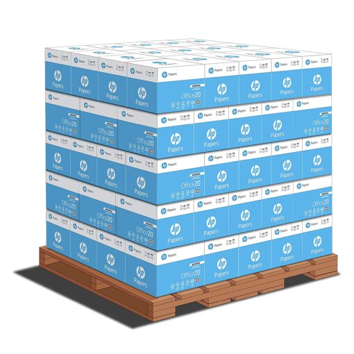 HP Printer Paper | 8.5 x 11 Paper | Office 20 lb | Quickpack Pallet - No Ream Wrap - 80 Cartons | 92 Bright | Made in USA | FSC Certified | 112103P Quickpack |Pallet Letter (8.5 x 11)