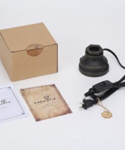 Kiven Steampunk Table Lamp UL Certification Button Switch Cord Vintage Style Desk Light E26 Iron Base Modern Antique Table Light Bulbs Not Included 23 81MpHjPUjjL