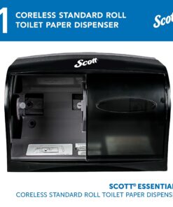 Scott Essential Double Roll Coreless Toilet Paper Dispenser (09604), Black 12 81MpUMBpu8L
