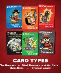 Gyrating Hamsters Card Game: Family-Friendly Strategic Card Game for Adults & Teens – 2 to 5 Player Party Card Game 14 81MqL3a7APL