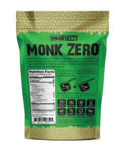Monk Zero - Monk Fruit Sweetener, Non-Glycemic, Keto Approved, Zero Calories, 1:1 Sugar Substitute (Granular, 16oz) Granular 1.00 Pound (Pack of 1) 10 81Mt jT8wcL