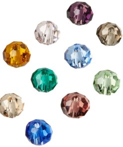 Beading Station 50pcs Mixcolor Facted Crystal Rondelle Beads 4mmx6mm ~ Jewelry Making ~