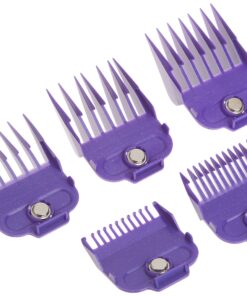 Andis 66345 Nano-Silver Magnetic Attachment 5 Combs with Long-Lasting Performance - Sizes 6", 8", 4", 3/8", 2", Provide Professional Haircuts and Styles – Purple Small (Pack of 1) 14 81MtAmVni9L