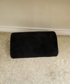 Amazon Basics Under Desk Foam Foot Rest with Washable Cover Comfortable Foot Stool for Home and Office, Black, 5.1 x 10.2 x 17.3 Inch 29 81MtZoVKRCL