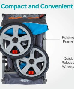 Instep Bike Trailer for Toddlers, Kids, Single and Double Seat, 2-In-1 Canopy Carrier, Multiple Colors Blue Single Seat 23 81MveXrUv4L