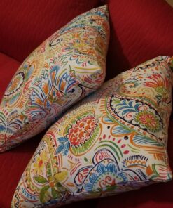 Greendale Home Fashions 17" Outdoor Accent Pillows in Painted Paisley (Set of 2), Jamboree 20 81MwDGbrPEL