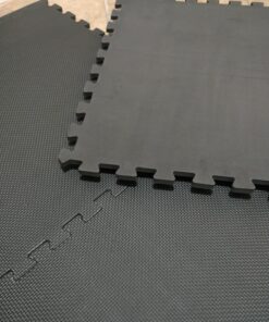 BalanceFrom Puzzle Exercise Mat with EVA Foam Interlocking Tiles for MMA, Exercise, Gymnastics and Home Gym Protective Flooring, Multiple Sizes Black 1/2" Thick, 24 Square Feet 51 81Mwl OiuZL